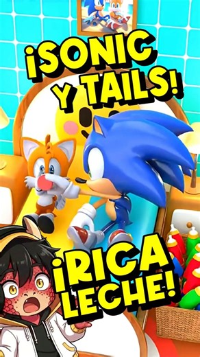 😂 ¡SONIC Y TAILS RICA LECHE! 🍼 SONIC LOVE #sonic #rosesonic #animation #ad #sonicthehedgehog #viral