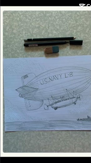How to Draw a Zeppelin with Pencil and Ink #zeppelindrawing #pencilart #inkdrawing
