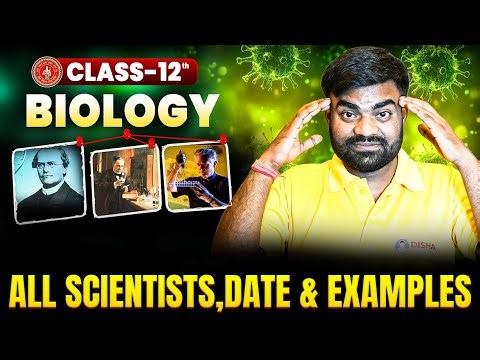 Class 12 Biology 2026 | 12th Biology All Scientist , Dates And Examples Bihar Board 2026 | Vikas Sir