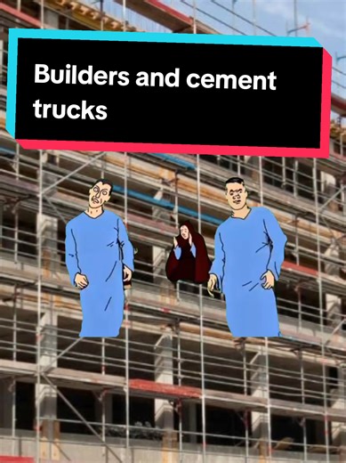 Cement Truck Operations on a Building Site