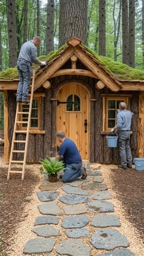 “Three Friends’ Amazing Creation: A Luxury Home Built Inside a Tree” 🌳🏡✨