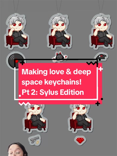 Making love and deep space keychains pt 2! I was thinking of rearranging the twins charm a bit (maybe they're side by side? 🤔) I hope I can make it work somehow bc I love how supportive they are of sylus lol #loveanddeepspace #artistalley #art #lukeandkieran #sylus