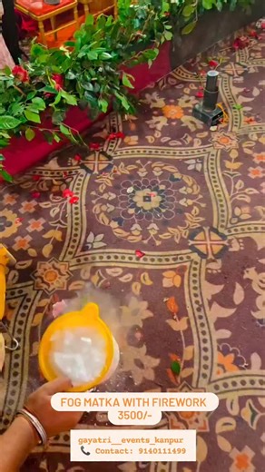 Gayatri_Events_kanpur on Instagram: "Fog Matka with cold pyro firework stage effect video book now only 3500/- @gayatri__events__kanpur 📞 Contact: 9140111499"