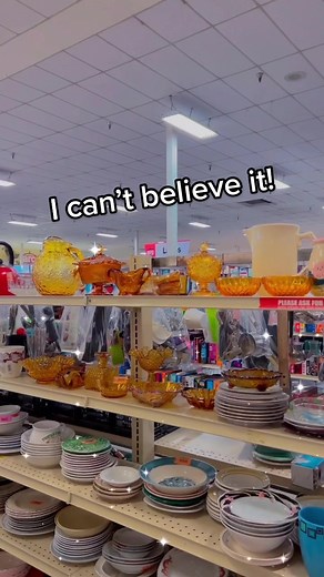 Vintage Amber Glass Collection at the Thrift Store