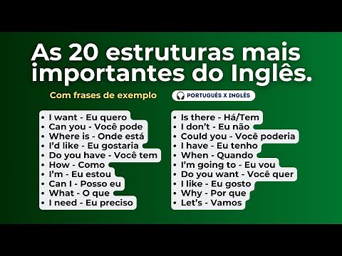 Learn the 20 most important structures of the English language - English
