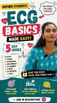 ECG Made Easy in 5 Days ❤️ | Complete Free ECG Series for Nursing Students #shorts
