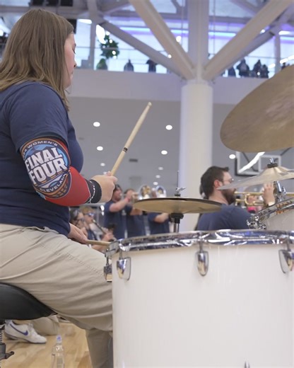 Band and cheer have our gameday spirits high in Cleveland 💪 | UConn Huskies