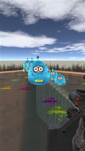 Destroying Pou And Aooni In Maze #shorts