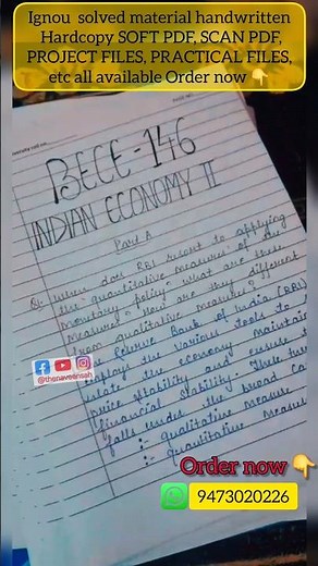 IGNOU SOLVED ASSIGNMENT FILES |IgnouQueries Ignou Assignments kese Banaye / #Handwrittenassignment