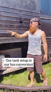 Our tank setup in our converted greyhound bus! #reelstrending #lifehacks #rvlife | The Wanderlusters