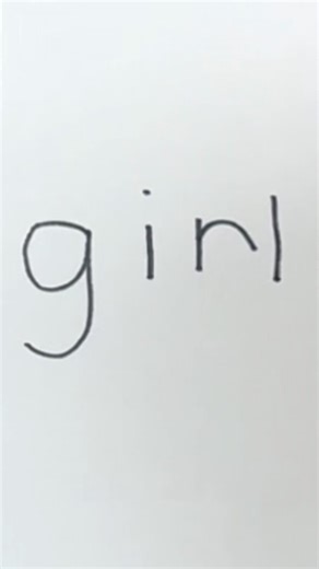 How to draw Girl from letter “girl”