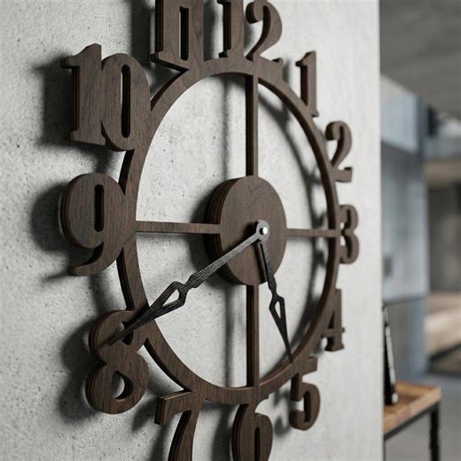 Modern Wall Clock, Large Wall Clock, Kitchen Wall Clock, Unique Wall Clock, Vintage Wall Clock, Mid Century Clock, Farmhouse Wall Clock - Etsy