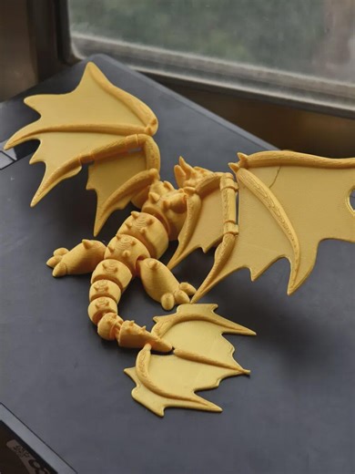Articulated flexi Big Wings Fire Dragon Print in Place No Supports --- 3D Printer Files Model STL 3MF - Etsy