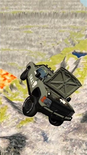 Cars vs Giant Lava Pit – BeamNG.drive 01#usa #crashdrive #beamngdrive#shorts