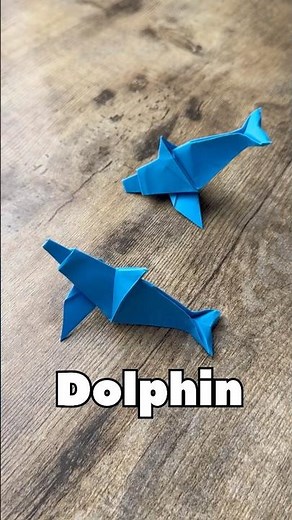 EASY ORIGAMI DOLPHIN TUTORIAL | DIY DOLPHIN ORIGAMI FROM PAPER STEP BY STEP | SEA WORLD PAPERCRAFTS