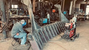 Big excavtor and dozer rake just about done. | Hebbronville Machine Shop