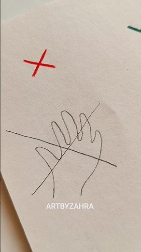 Drawing a hand with just one pencil in an easy way#artbyzahra #drawing #tutorial #hand #howtodraw