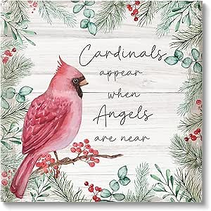 Stupell Industries Cardinals Appear When Angels Near Phrase Canvas Wall Art, Design by ND Art