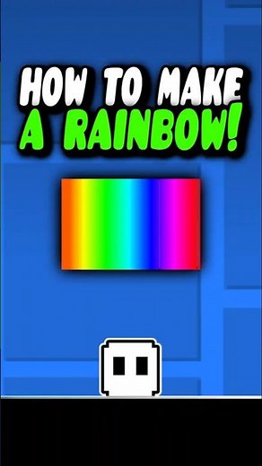 HOW TO MAKE A RAINBOW EFFECT IN GEOMETRY DASH #geometrydash #gd #shorts #games