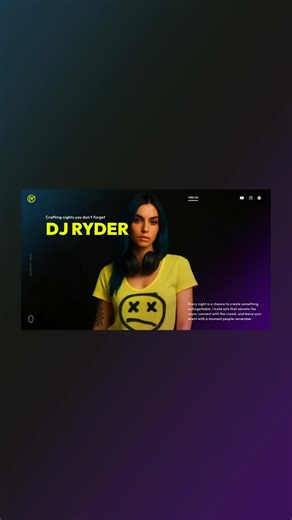Slider Revolution on Instagram: "DJ Website Template with Scroll Video see it in action on sliderrevolution.com #slider #scroll #uidesign #djwebsite"