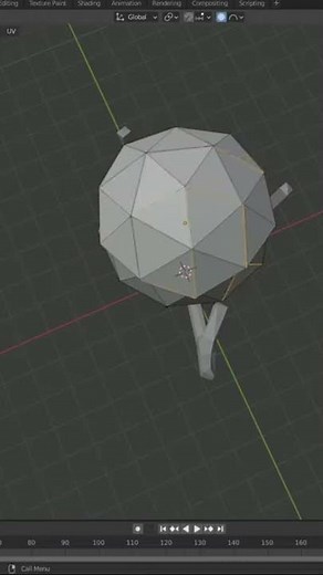 Very basic and quick low poly bush in Blender