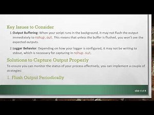 Running Processes in the Background with nohup and Capturing Output
