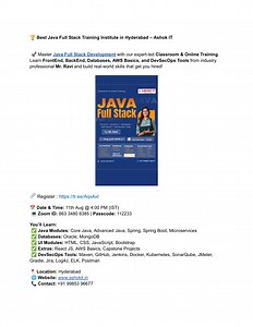 Java Full Stack Online and Offline Class In Hyderabad - SlideServe
