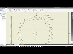 Inventor- Multi View of a Gear -Section View- Detail View