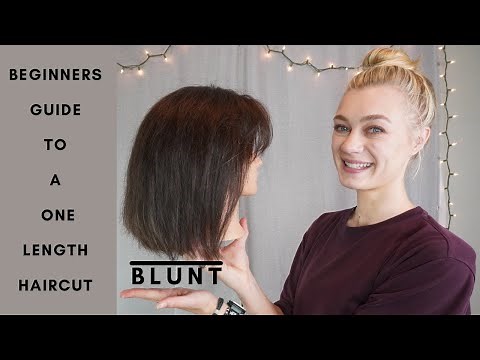 Beginner guide: how to cut a one length blunt cut - easy step-by-step | 408 Beauty Academy