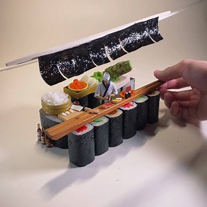 12K views · 1.8K reactions | How to make the sushi shop. 寿司屋の作り方。 | MINIATURE CALENDAR | Facebook