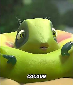this chubby caterpillar wanted to become a butterfly. #animation #cartoon #funny