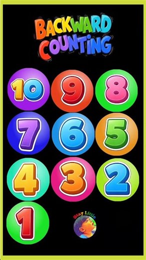 Backward counting song for kids to learn #counting #kidslearning