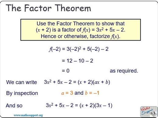 The factor theorem – Maths IB AA – HL | Teaching Resources