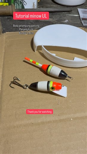 Tutorial lure minow bahan pelampung pancing #yancasterfa #tutorial #tutoriallureminow #lureul | Yan Caster FA