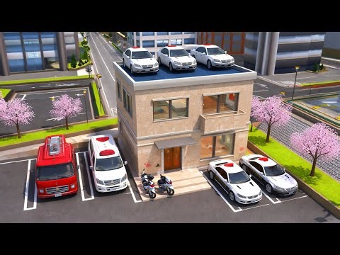 3D City Police Station with Emergency Fleet