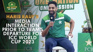 159K views · 13K reactions | Haris Rauf's media interaction prior to the team's departure for ICC Men's Cricket World Cup 2023. #WeHaveWeWill | #CWC23 | Pakistan Cricket Team | Facebook