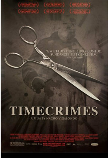 🎬 Film adı: Timecrimes (İspanca orijinal adı: Los Cronocrímenes) 🎭 Janr: Elm-fəlsəfi fantastika / Triller / Gizemli zaman səyahəti ⭐ IMDb reytinqi: 7.1/10 📝 Mövzu: Sadə bir adam olan Héctor, təsadüfən bir zaman maşınına girir və bir saat geriyə səyahət edir. Bu zaman səyahəti, bir-birinə bağlı və qorxulu nəticələr doğuran hadisələr zəncirini işə salır.