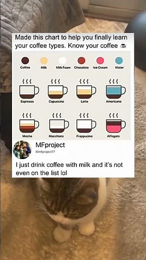 All the coffee types explained in one chart