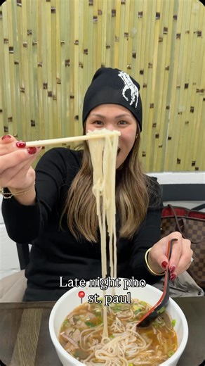 Pricilla Hansen on Instagram: "Late night pho till 3AM?! 🍜 1TOU3 Pho in St. Paul is a small but mighty spot that’s only open Fridays & Saturdays from 4pm-3am Is it the best pho I’ve ever had? No.. but when you’re craving pho late at night, it definitely hits the spot. Perfect comfort food when nothing else is open 🤌🏼 📍 520 White Bear Ave N, Saint Paul #1tou3pho #pho #latenighteats #mnfoodie #stpaul"