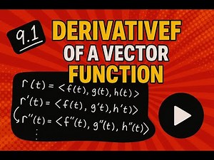 Vector Function Derivatives Made Easy | ENGR 233 – Calculus 3 #advancemath #engineeringmathematics