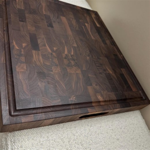 Large End Grain Black Walnut Cutting Board 18’x16’ Handmade Butcher Block With Handles, Anniversary Gift, New Home - Etsy