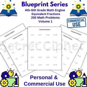 200 Fraction Problems: Finding Equivalent Fractions | Blueprint Lab Vol. 1