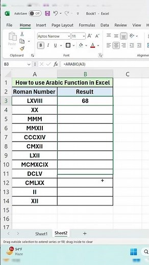 Arabic Function | how to use Arabic Function in Excel |‪@Excelwithpooja‬ #excel #computer