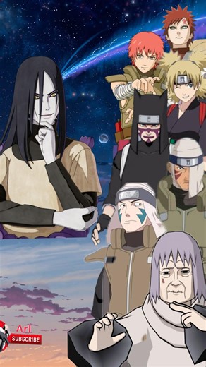 😈 Orochimaru vs Sasori, Gaara, Kankuro, Temari #naruto #animebattle #orochimaru #sasori