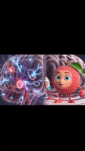 How LYCHEE Powers Your Brain! 🧠🌟 Neuroprotection Animation | Inner Heroes | #3danimation #health