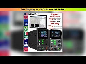 NICE-POWER Bench Power Supply, 30V 10A Programmable Lab Power Supply with Encoder Knob, Memory