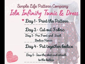 Simple Life Pattern Company Isla Infinity Tunic and Dress Sew-Along Day 1