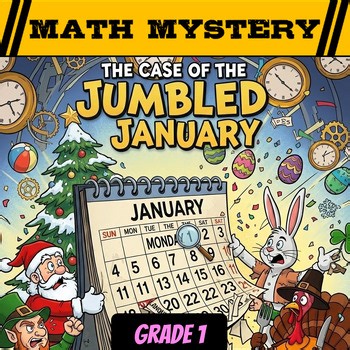 January Math Mystery 1stGrade | New Year Math Review Activity | Morning Work