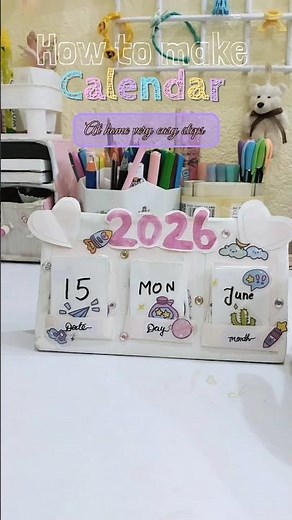 how to make a 2026 calendar at home very easy steps| just try #blankcalendar#papercalendars