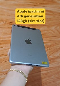 Bihira tayo magkaron nito!!! Apple ipad mini 4th generation 128 gb with sim slot (data) ios 15.7 pwede mo download lahat ng apps. Free lahat accessories- screen protector, hard case, charger, cable, headset. Free delivery | Kabayan Electronics and Trading Fz-LLC